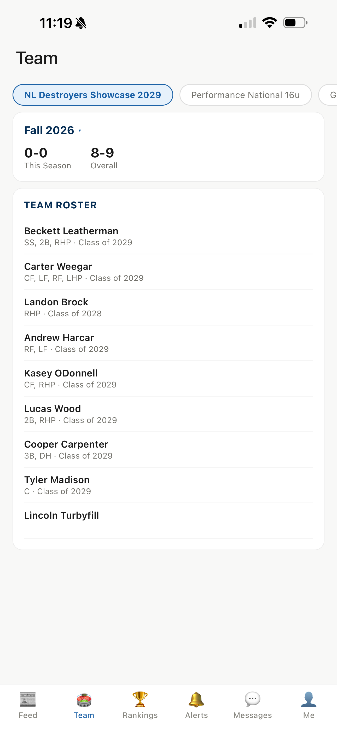 Roster management for coaches